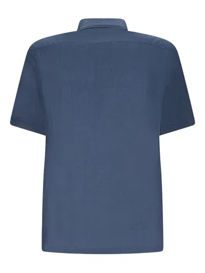 Pt Torino Patch-pocket Short-sleeve Shirt In Blue
