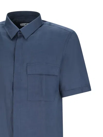 Pt Torino Patch-pocket Short-sleeve Shirt In Blue