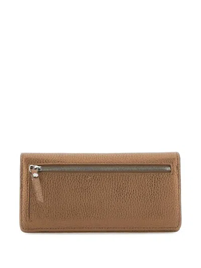 Gianni Chiarini Metallic-finish Leather Wallet In Brown