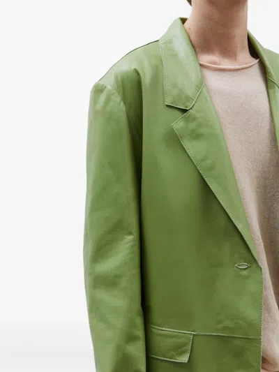 Alysi Single Breasted Long Sleeved Blazer In Green