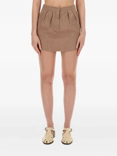 Alysi Classic Check Mini Skirt With Tailored Pleats