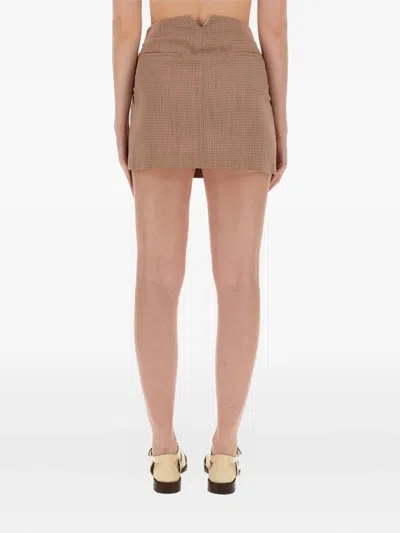 Alysi Classic Check Mini Skirt With Tailored Pleats