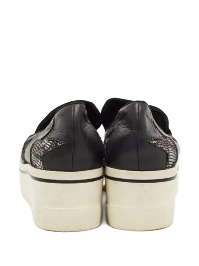 Pre-owned Stella Mccartney Star Platform Sneakers In Black