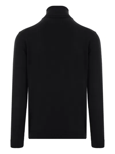 Roberto Collina Turtleneck Merino-wool Sweater In Black