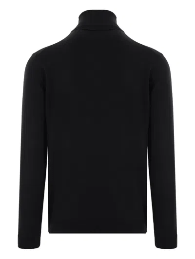 Roberto Collina Turtleneck Merino-wool Sweater In Black