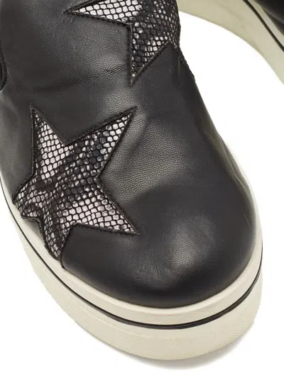 Pre-owned Stella Mccartney Star Platform Sneakers In Black