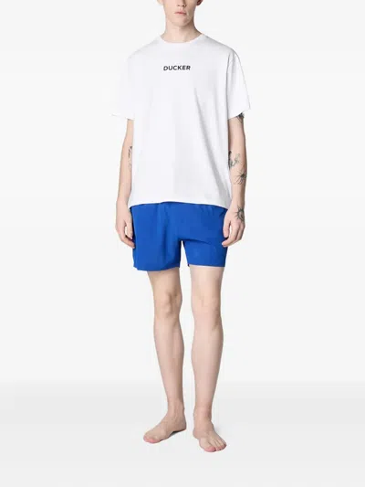 Save The Duck Drawstring Swim Shorts In Blue
