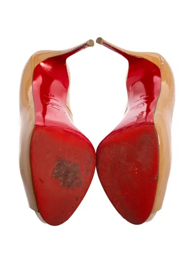 Pre-owned Christian Louboutin 2024 120mm New Very Prive Patent Leather Peep-toe Pumps