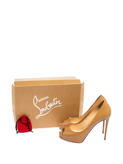 Pre-owned Christian Louboutin 2024 120mm New Very Prive Patent Leather Peep-toe Pumps