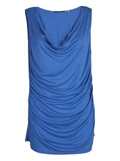 Pre-owned Elie Tahari Cowl-neck Draped Tank Top