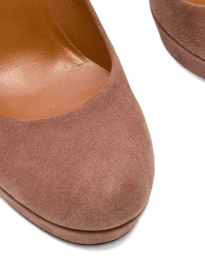 Pre-owned Gucci 115mm Suede Platform Pumps