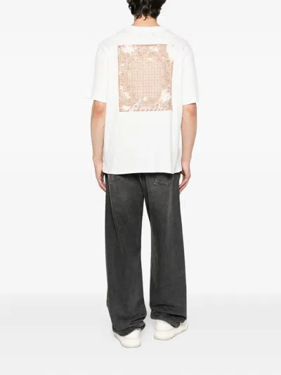 Amiri Bleach Bandana Patch Tee In White