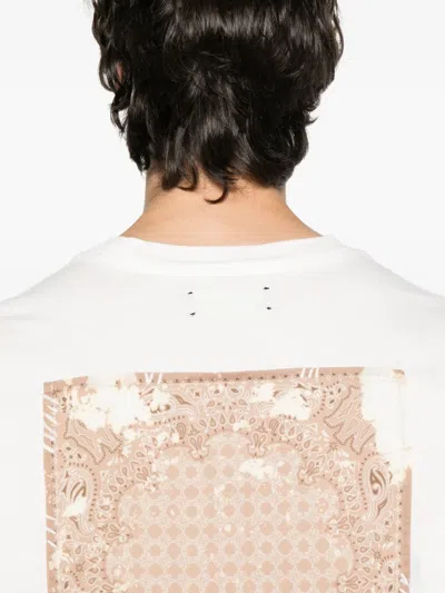 Amiri Bleach Bandana Patch Tee In White