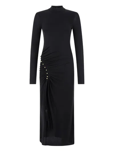 Roberto Cavalli Langes Kleid Mit Gerafftem Detail In Black