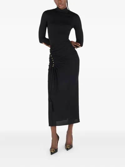 Roberto Cavalli Langes Kleid Mit Gerafftem Detail In Black