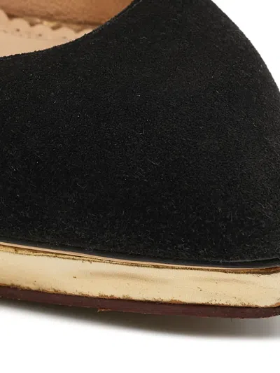 Pre-owned Charlotte Olympia 110mm Debbie Platform Suede Pumps