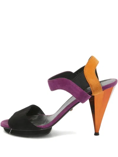 Pre-owned Gucci 100mm Suede Platform Sandals