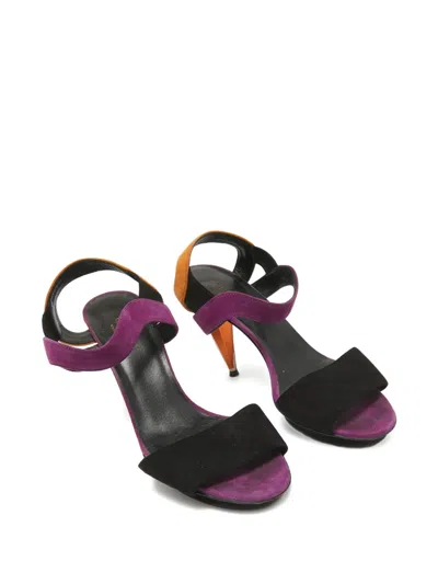 Pre-owned Gucci 100mm Suede Platform Sandals