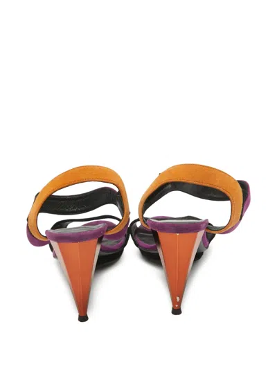 Pre-owned Gucci 100mm Suede Platform Sandals