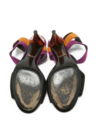 Pre-owned Gucci 100mm Suede Platform Sandals