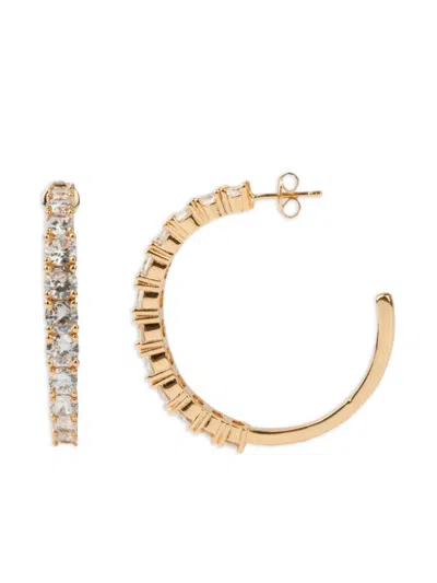 All The Luck In The World Large Gem Hoop Earrings