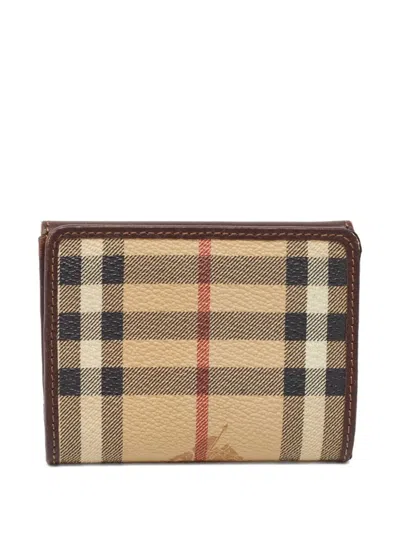 Pre-owned Burberry Buckle-flap Leather Wallet