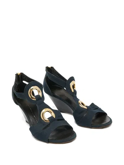 Pre-owned Giuseppe Zanotti Vintage  90mm Wedge Sandals