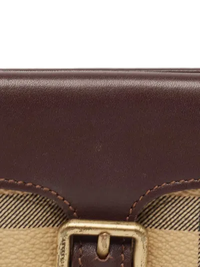 Pre-owned Burberry Buckle-flap Leather Wallet