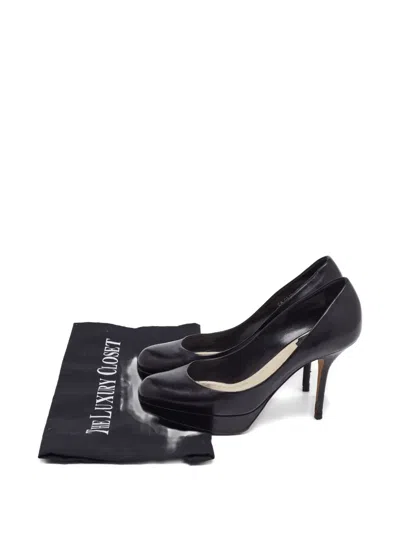 Pre-owned Dior Leather Platform Pumps In Black