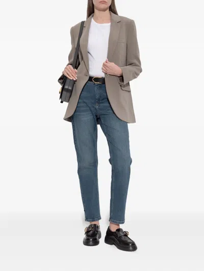 Michael Michael Kors Single-button Blazer In Brown