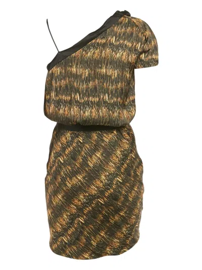 Pre-owned Isabel Marant Vintage Asymmetric Wrap Dress In Brown