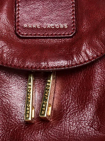 Pre-owned Marc Jacobs Vintage Wellington Fulton Leather Tote Bag In Red