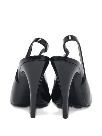Pre-owned Saint Laurent 105mm Leather Heeled Pumps In Black