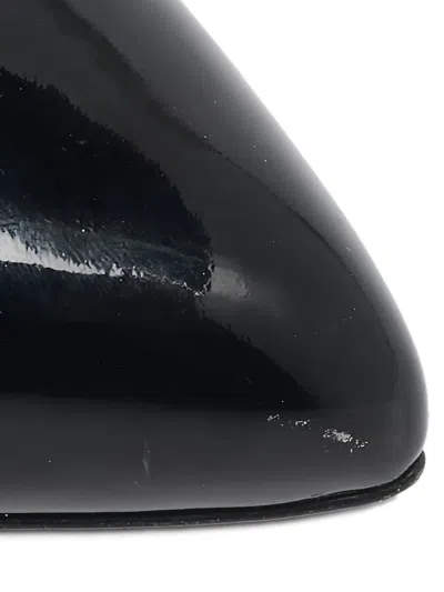 Pre-owned Saint Laurent 105mm Leather Heeled Pumps In Black