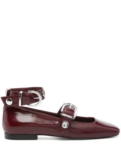 Maje Studded Leather Mary Jane Pumps