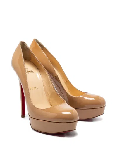 Pre-owned Christian Louboutin 130mm Patent Leather Platform Pumps