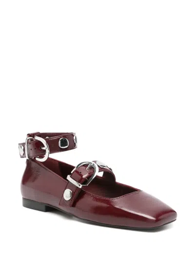 Maje Studded Leather Mary Jane Pumps