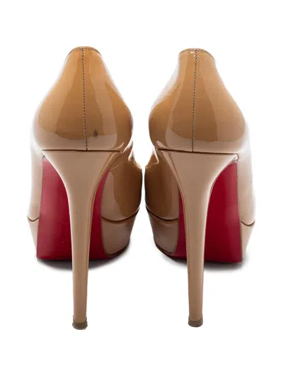 Pre-owned Christian Louboutin 130mm Patent Leather Platform Pumps