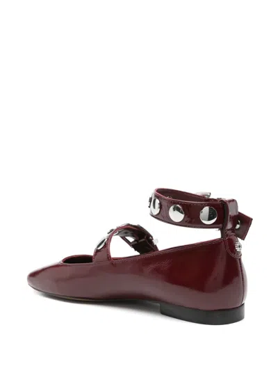 Maje Studded Leather Mary Jane Pumps
