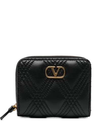 Valentino Quiltie 67 Wallet In Black