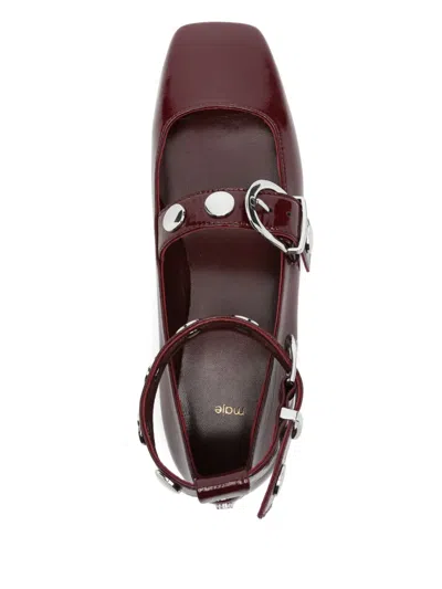 Maje Studded Leather Mary Jane Pumps