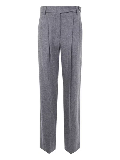 Brunello Cucinelli Wool Trousers In Gray