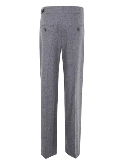 Brunello Cucinelli Wool Trousers In Gray