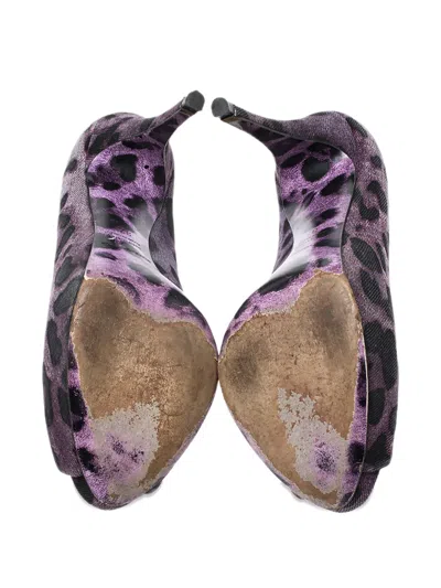 Pre-owned Dolce & Gabbana 2024 115mm Leopard-print Pumps