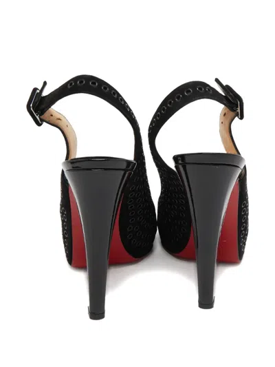 Pre-owned Christian Louboutin 2024 130mm Aicha Eyelet Slingback Pumps