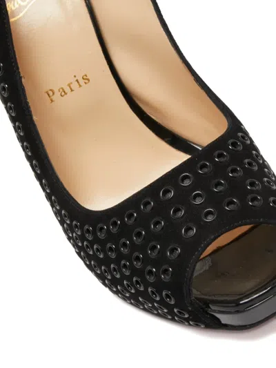 Pre-owned Christian Louboutin 2024 130mm Aicha Eyelet Slingback Pumps