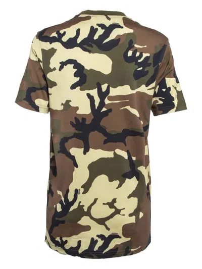 Pre-owned Givenchy Camouflage-print Logo-patch T-shirt