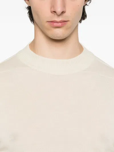 Rick Owens Long-sleeved Wool T-shirt In Neutral
