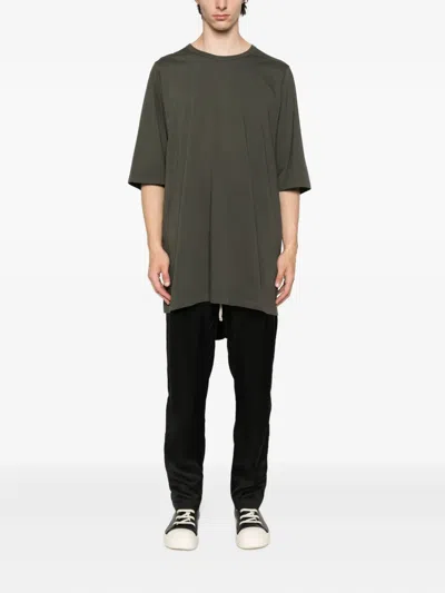 Rick Owens Round-neck Short-sleeved T-shirt In Green