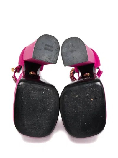 Pre-owned Versace 155mm Aevitas Platform Ankle Strap Pumps In Pink